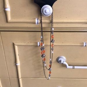 Long chain necklace.